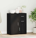 VidaXL Dressoir met lade Zwart eiken 60 x 31 x 70 cm Bewerkt hout