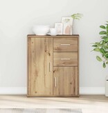 VidaXL Dressoir artisanaal eikenkleurig 60 x 31 x 70 cm Bewerkt hout