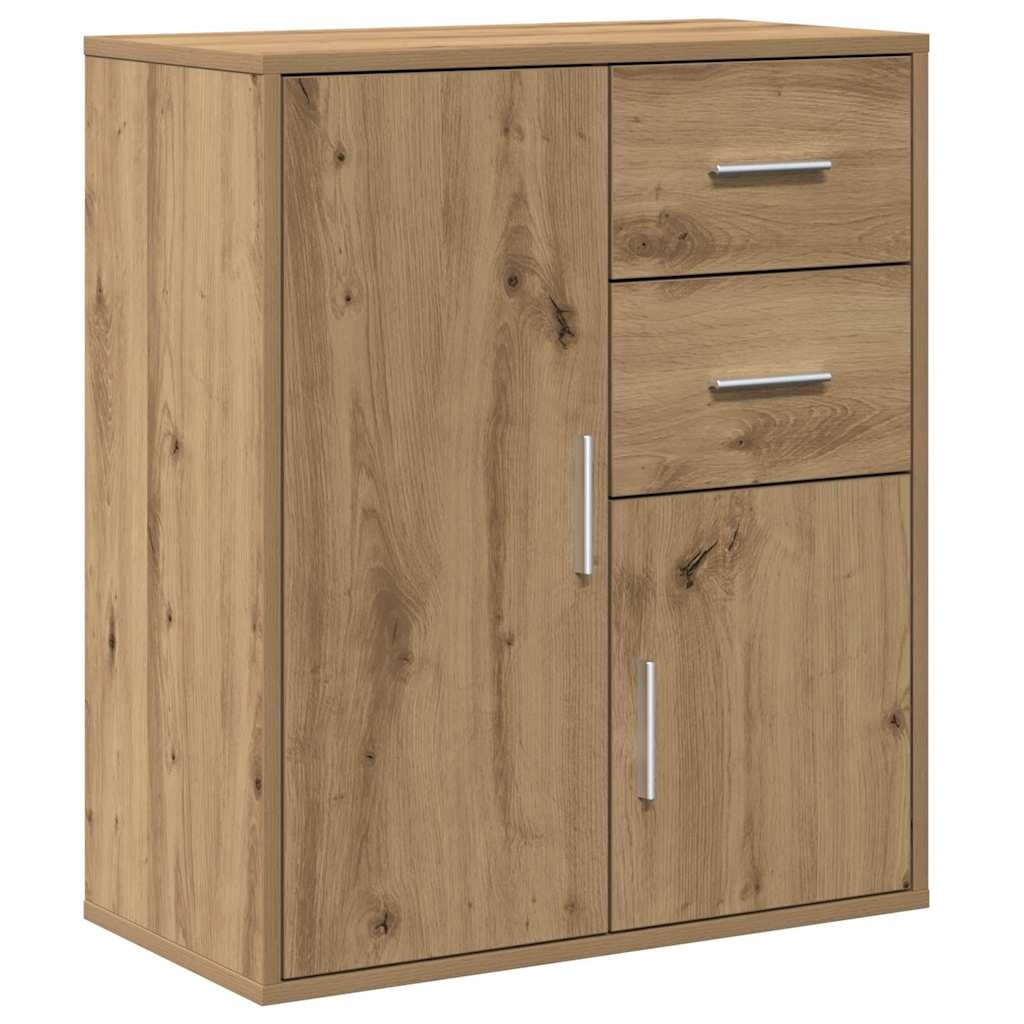 VidaXL Dressoir artisanaal eikenkleurig 60 x 31 x 70 cm Bewerkt hout