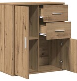 VidaXL Dressoir artisanaal eikenkleurig 60 x 31 x 70 cm Bewerkt hout