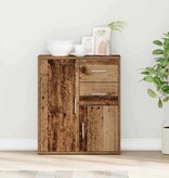 VidaXL Dressoir met lade Oud hout 60 x 31 x 70 cm Bewerkt hout