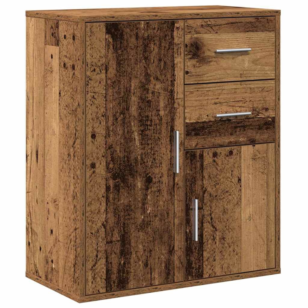 VidaXL Dressoir met lade Oud hout 60 x 31 x 70 cm Bewerkt hout