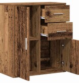 VidaXL Dressoir met lade Oud hout 60 x 31 x 70 cm Bewerkt hout