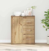 VidaXL Dressoir artisanaal eikenkleurig 60 x 31 x 70 cm Bewerkt hout