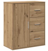 VidaXL Dressoir artisanaal eikenkleurig 60 x 31 x 70 cm Bewerkt hout