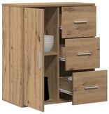VidaXL Dressoir artisanaal eikenkleurig 60 x 31 x 70 cm Bewerkt hout