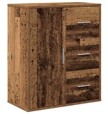 VidaXL Dressoir met lade Oud hout 60 x 31 x 70 cm Bewerkt hout