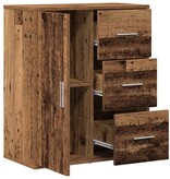 VidaXL Dressoir met lade Oud hout 60 x 31 x 70 cm Bewerkt hout