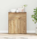 VidaXL Dressoir artisanaal eikenkleurig 60 x 31 x 70 cm Bewerkt hout