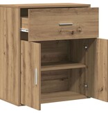 VidaXL Dressoir artisanaal eikenkleurig 60 x 31 x 70 cm Bewerkt hout