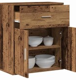 VidaXL Dressoir met lade Oud hout 60 x 31 x 70 cm Bewerkt hout