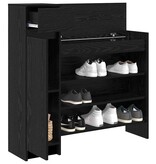 VidaXL Schoenenkast Zwart eiken 100.5 x 28 x 100 cm Bewerkt hout