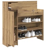 VidaXL Schoenenkast artisanaal eikenkleurig 100.5 x 28 x 100 cm