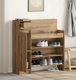 VidaXL Schoenenkast artisanaal eikenkleurig 100.5 x 28 x 100 cm