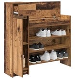 VidaXL Schoenenkast met lade Oud hout 100.5 x 28 x 100 cm Bewerkt hout