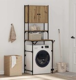 VidaXL Wasmachinekast artisanaal eikenkleurig 68 x 48,5 x 194 cm
