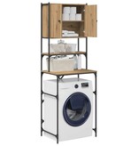 VidaXL Wasmachinekast artisanaal eikenkleurig 68 x 48,5 x 194 cm