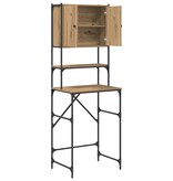 VidaXL Wasmachinekast artisanaal eikenkleurig 68 x 48,5 x 194 cm