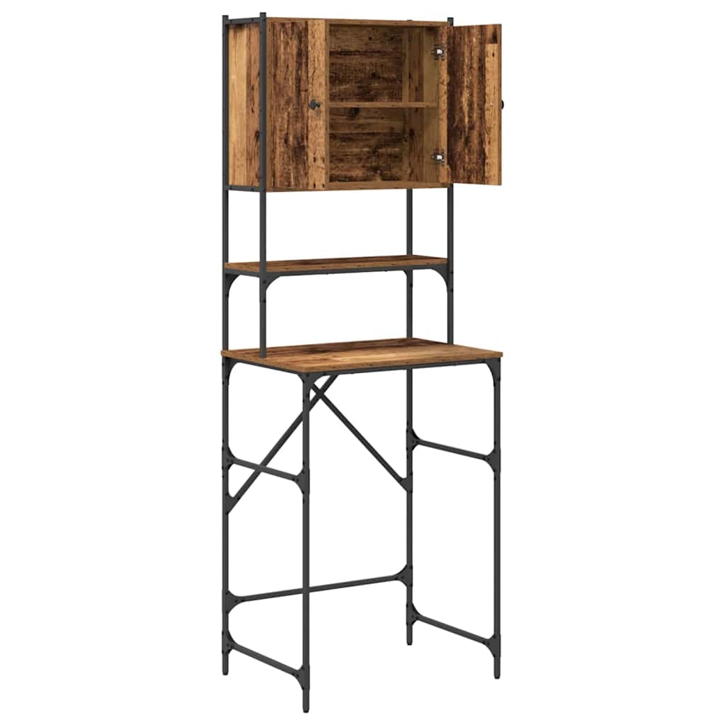 VidaXL Wasmachinekast Oud hout 68 x 48,5 x 194 cm 1 x Wasmachinekast