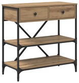 VidaXL Wandtafel met lade artisanaal eikenkleurig Bewerkt hout