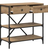 VidaXL Wandtafel met lade artisanaal eikenkleurig Bewerkt hout