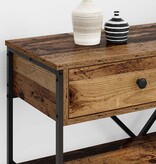 VidaXL Wandtafel met lade met plank met opslag Oud hout Bewerkt hout