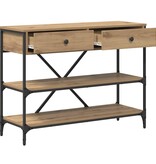 VidaXL Wandtafel met lade artisanaal eikenkleurig Bewerkt hout