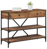 VidaXL Wandtafel met lade met plank met opslag Oud hout Bewerkt hout