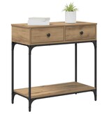 VidaXL Wandtafel met lade artisanaal eikenkleurig 75 x 34.5 x 75 cm