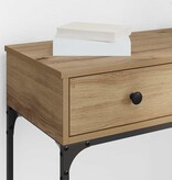 VidaXL Wandtafel met lade artisanaal eikenkleurig 75 x 34.5 x 75 cm