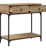 VidaXL Wandtafel met lade artisanaal eikenkleurig 75 x 34.5 x 75 cm