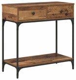 VidaXL Wandtafel met lade Oud hout 75 x 34.5 x 75 cm Bewerkt hout