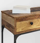 VidaXL Wandtafel met lade Oud hout 75 x 34.5 x 75 cm Bewerkt hout