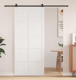 VidaXL Schuifdeur Wit 100 x 210 cm Massief grenenhout