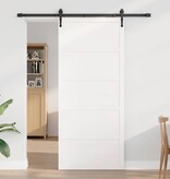 VidaXL Schuifdeur Wit 80 x 208 cm Massief grenenhout