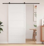 VidaXL Schuifdeur Wit 100 x 208 cm Massief grenenhout