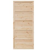 VidaXL Schuifdeur Naturel 100 x 208 cm Massief grenenhout