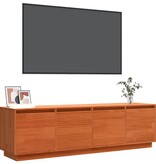 VidaXL TV-kast Bruin 156 x 37 x 45 cm Massief grenenhout