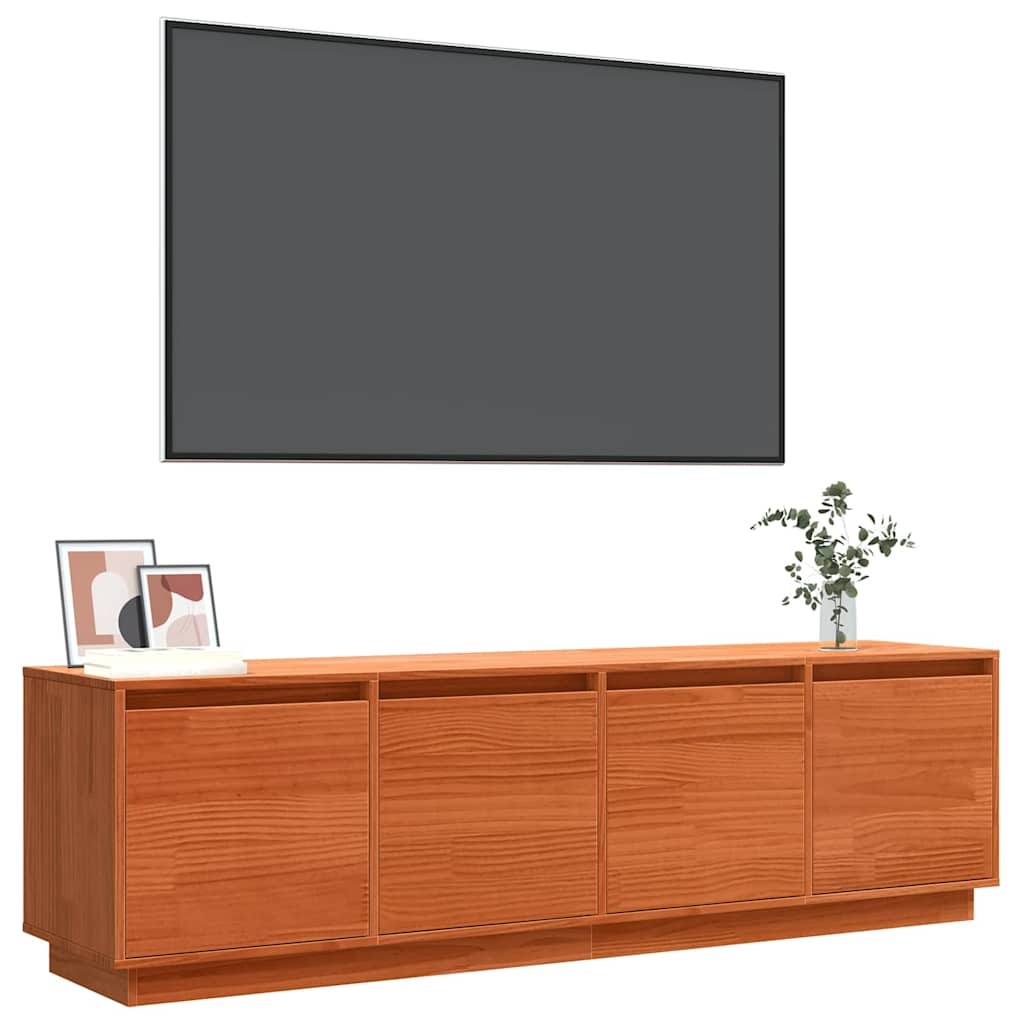 VidaXL TV-kast Bruin 156 x 37 x 45 cm Massief grenenhout