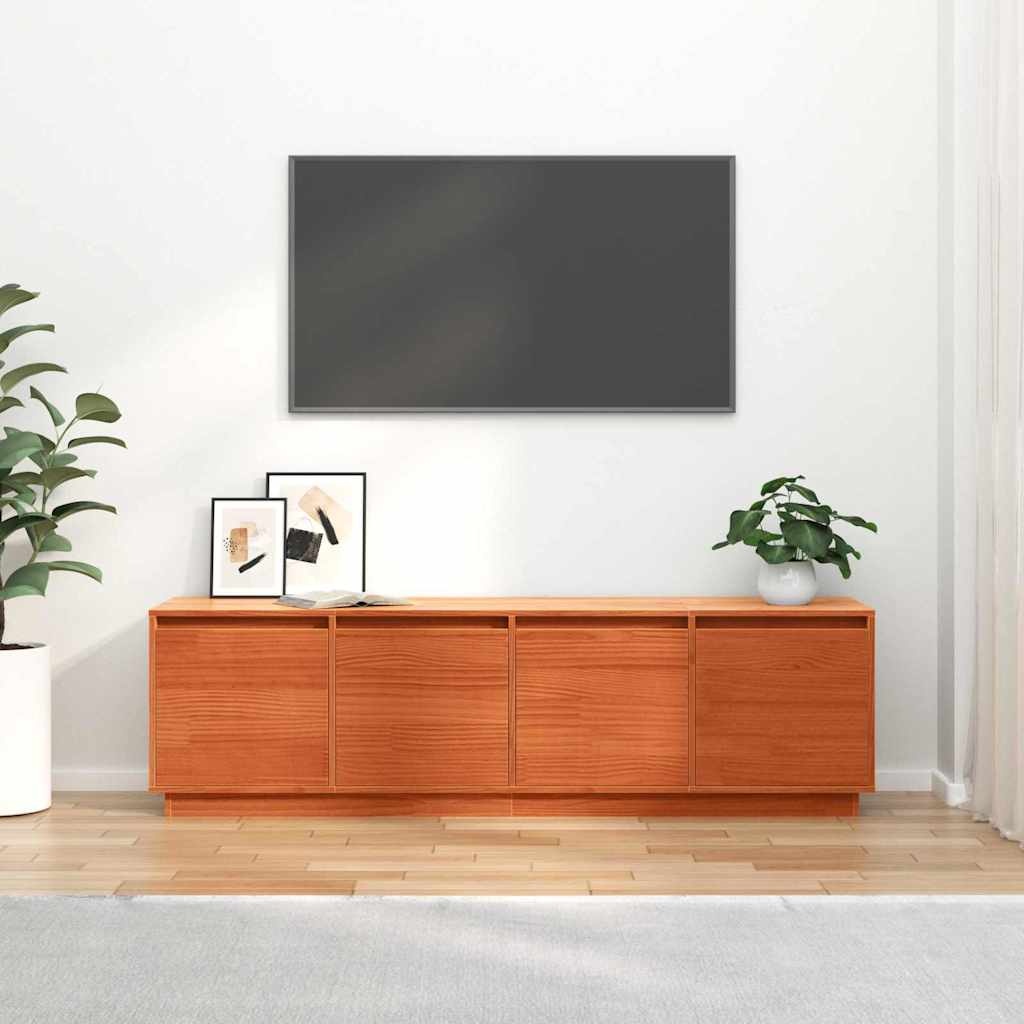 VidaXL TV-kast Bruin 156 x 37 x 45 cm Massief grenenhout
