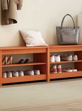 VidaXL Schoenenbank Wasbruin 160 x 36,5 x 50 cm Massief grenenhout