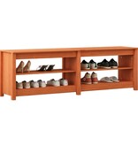VidaXL Schoenenbank Wasbruin 160 x 36,5 x 50 cm Massief grenenhout