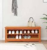 VidaXL Schoenenbank Wasbruin 110 x 38 x 45.5 cm Massief grenenhout