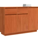 VidaXL Dressoir met lade Wasbruin 110 x 34 x 75 cm Massief grenenhout
