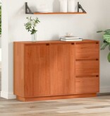 VidaXL Dressoir met lade Bruin 111 x 34 x 75 cm Massief grenenhout