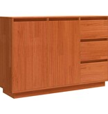 VidaXL Dressoir met lade Bruin 111 x 34 x 75 cm Massief grenenhout