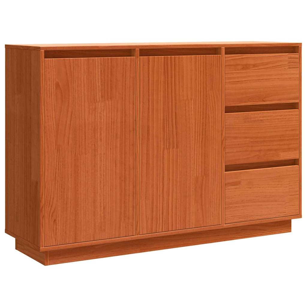 VidaXL Dressoir met lade Bruin 111 x 34 x 75 cm Massief grenenhout
