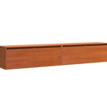 VidaXL Wandkasten 2 pcs Wasbruin 100 x 30 x 35 cm Massief grenenhout