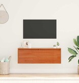 VidaXL Wandkast Wasbruin 100 x 30 x 35 cm Massief grenenhout