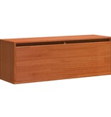 VidaXL Wandkast Wasbruin 100 x 30 x 35 cm Massief grenenhout